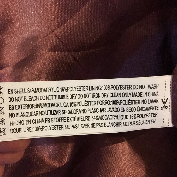 FINAL DROP Forever 21 Mauve Plush Fur Vest Small S - Picture 9 of 11